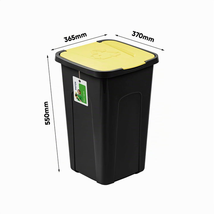 PAFEN Grosser Mülleimer SET für Recycling - 4er Abfallbehälter Hohe Recyclingbehälter - 2x 30l und 2