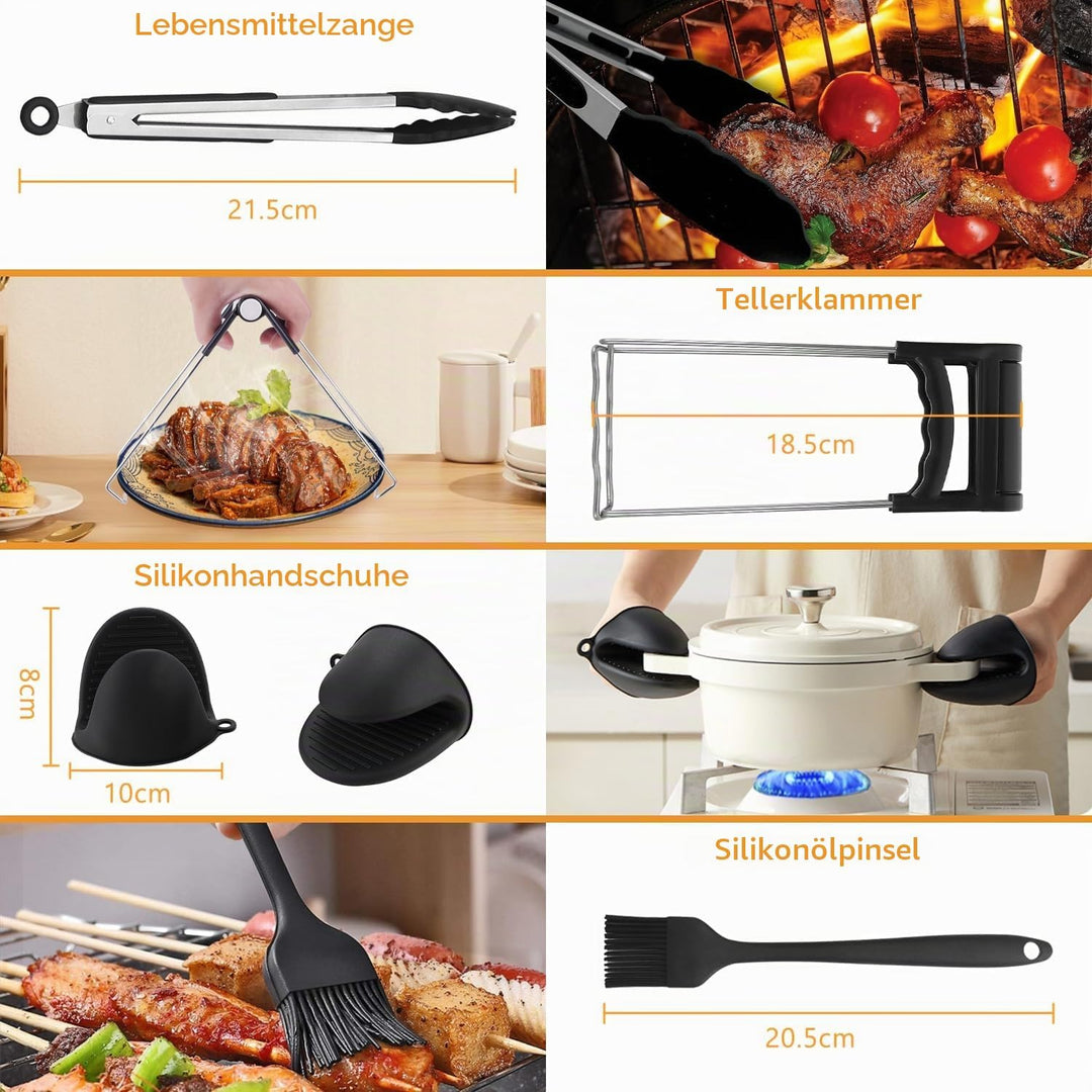 Heissluftfritteuse Zubehör für Ninja, Airfryer Zubehör für Ninja Foodi AF400EU AF451EU 9.5L Double S
