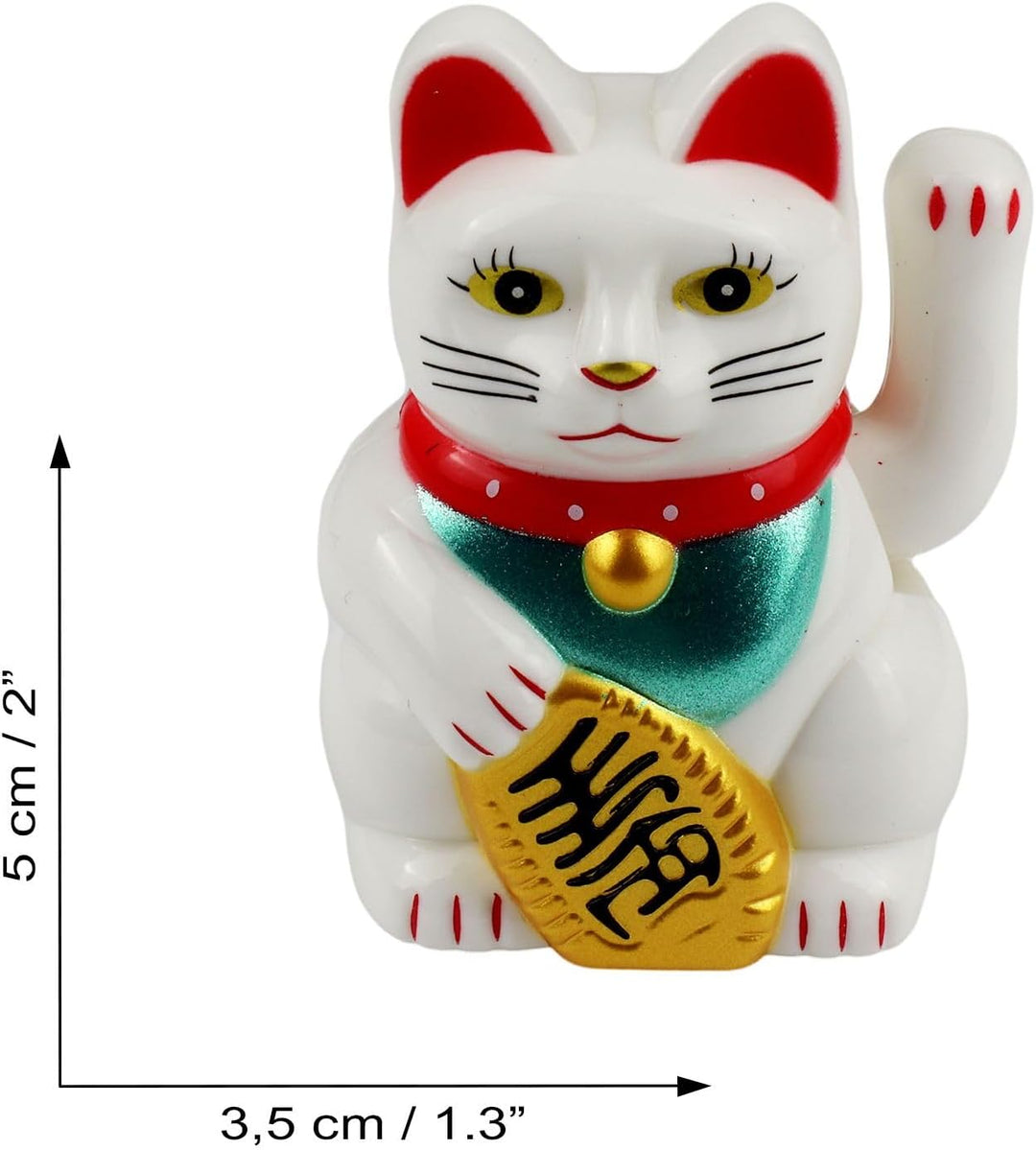 Freak Scene Glückskatze Mini Maneki-Neko klassisch Set Solar 5cm Winkekatze Lucky cat, Set