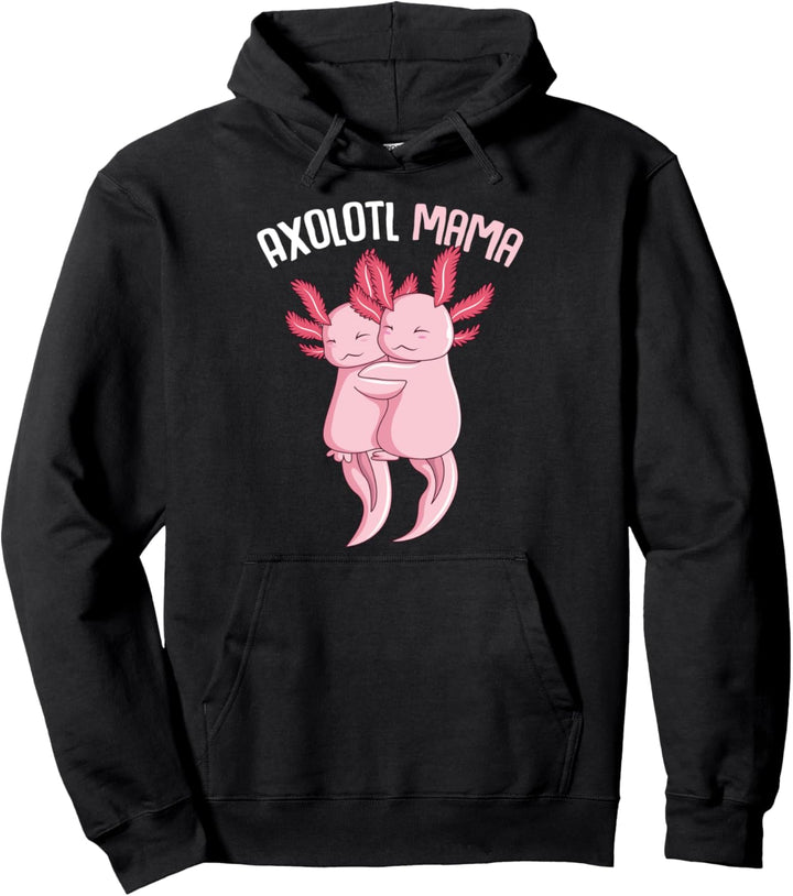 Axolotl Mama Mom Salamander Damen Mädchen Pullover Hoodie