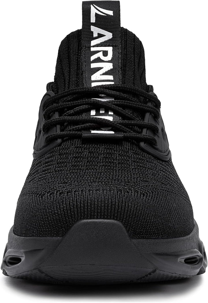 LARNMERN Arbeitsschuhe Herren Sicherheitsschuhe Mode Anti Smashing Stahlkappenschuhe Atmungsaktiv Dä
