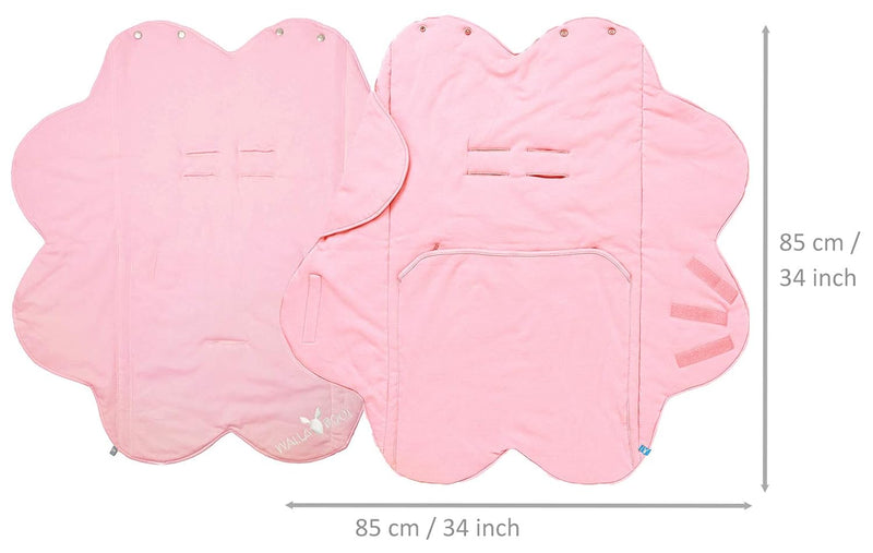 Wallaboo Einschlagdecke Fleur für Babyschale, Autokinderstitz, für Kinderwagen, Susse Blumenform, 0