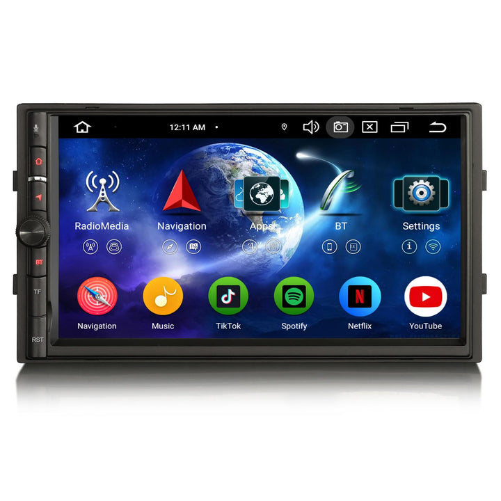 Erisin Android 14 8-Kern 4GB RAM+64GB ROM Doppel Din Autoradio mit GPS Navigation 7 Zoll Touchscreen