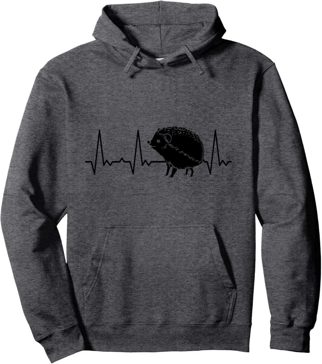 Herzschlag Igel Pullover Hoodie