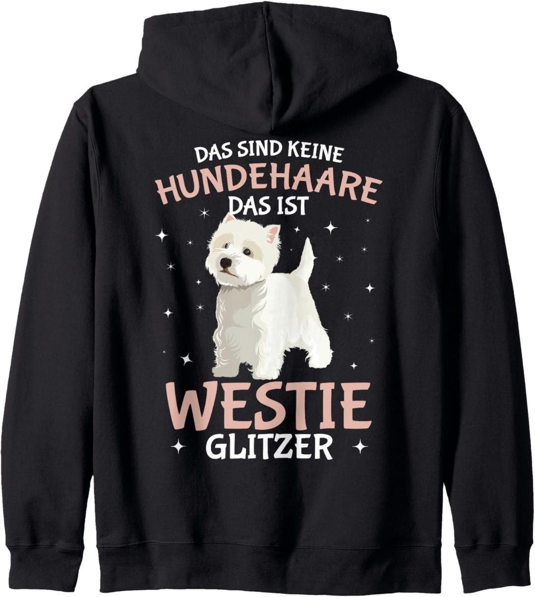 West Highland White Terrier Glitzer Westie Hund Frauchen Kapuzenjacke