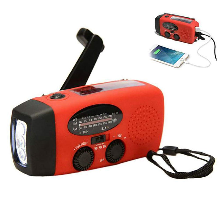 Solar Handkurbel Radio,2000 mAh Solar Handkurbel Dynamo Radio mit LED Taschenlampe Batterieleistung