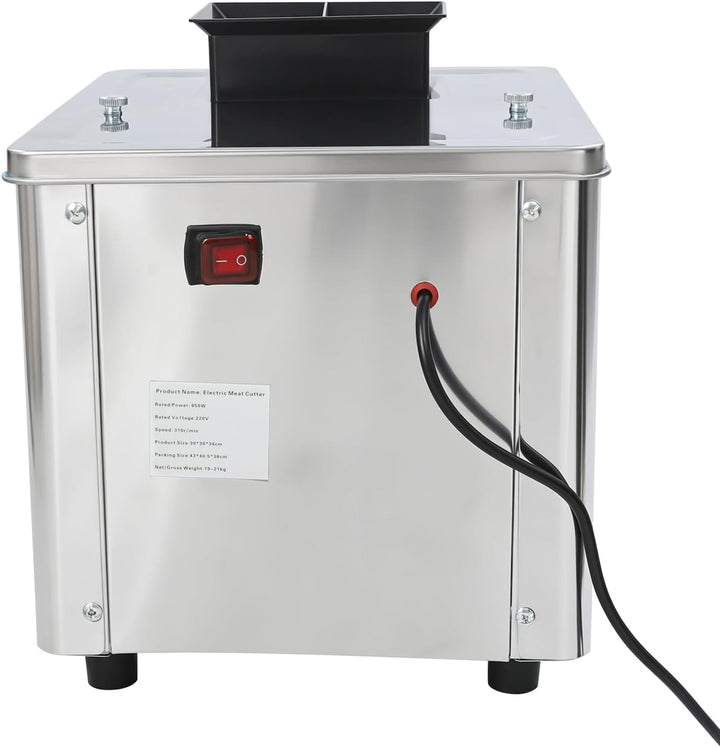 Elektrische Fleischschneidemaschine, 850W 310 U/min Edelstahl Fleischschneider, Kommerzielle Lebensm