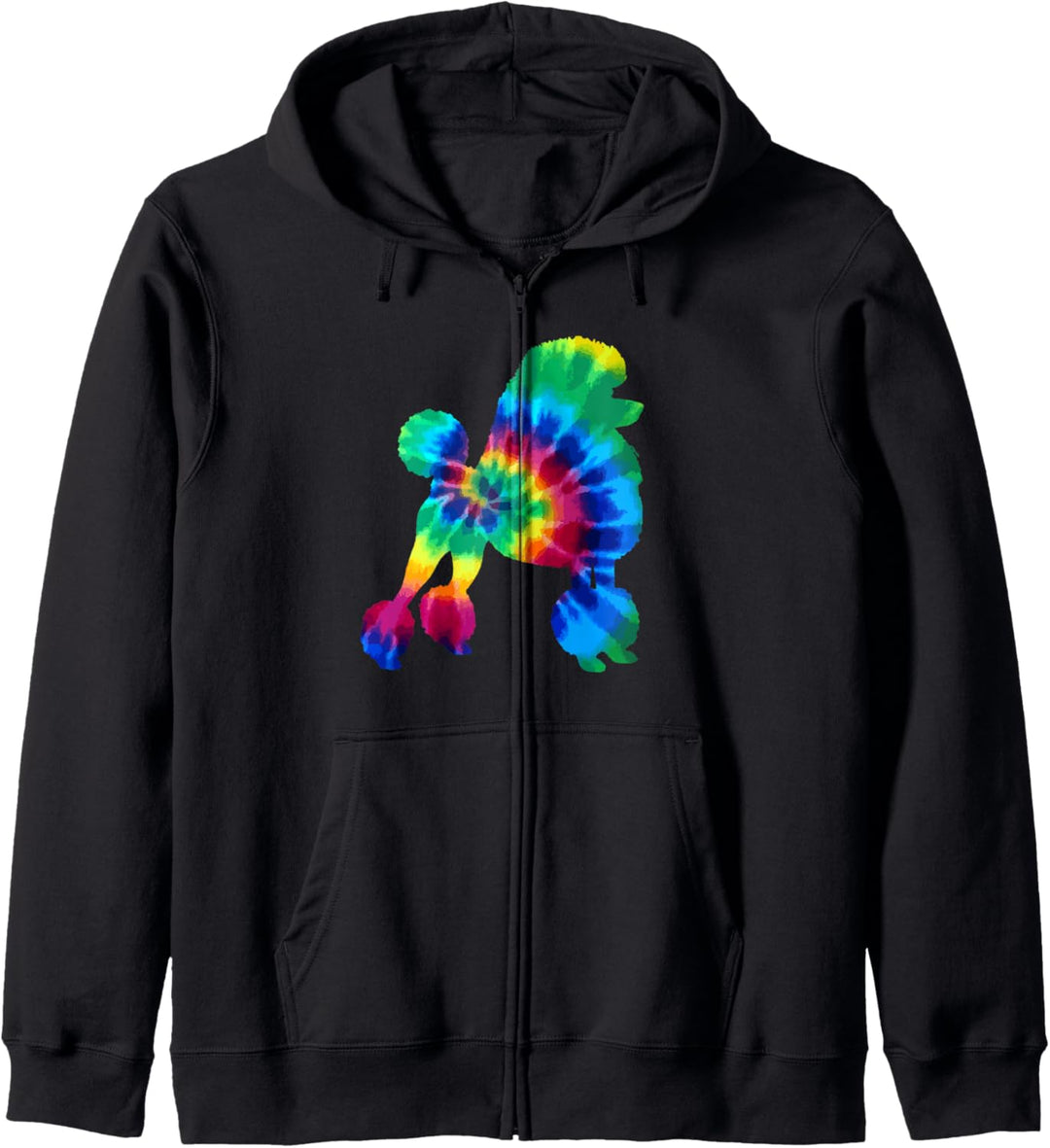 Pudel Tie Dye Vintage Hippie Hund Kapuzenjacke