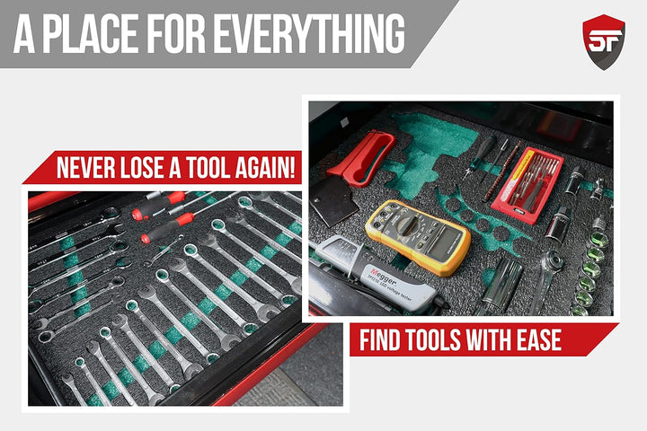 Shadow Foam Medium Sheet - 1000mm x 500mm | Schneiden und Abziehen Schaumstoff für Werkzeugkasten-Or