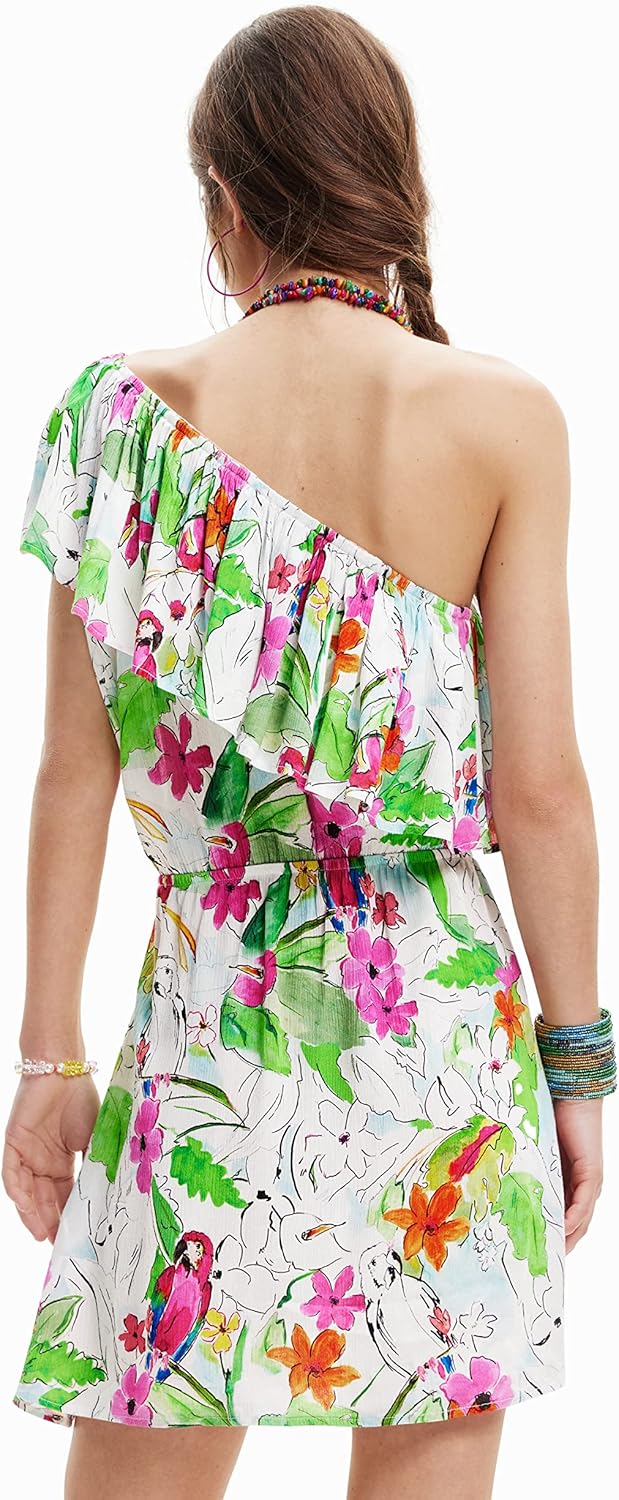 Desigual Damen Dress L Weiss, L Weiss
