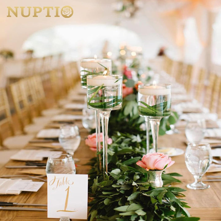 Nuptio 6 Sätze (18 Stück)Teelicht-kerzenhalter Glas-kerzenhalter Teelichthalter Hohe Elegante Kerzen
