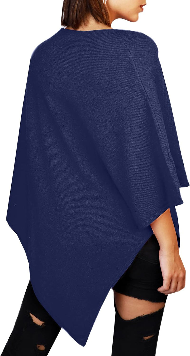 JOPHY & CO. Damen-Poncho aus Kaschmir-Mischung S Dunkelblau, S Dunkelblau