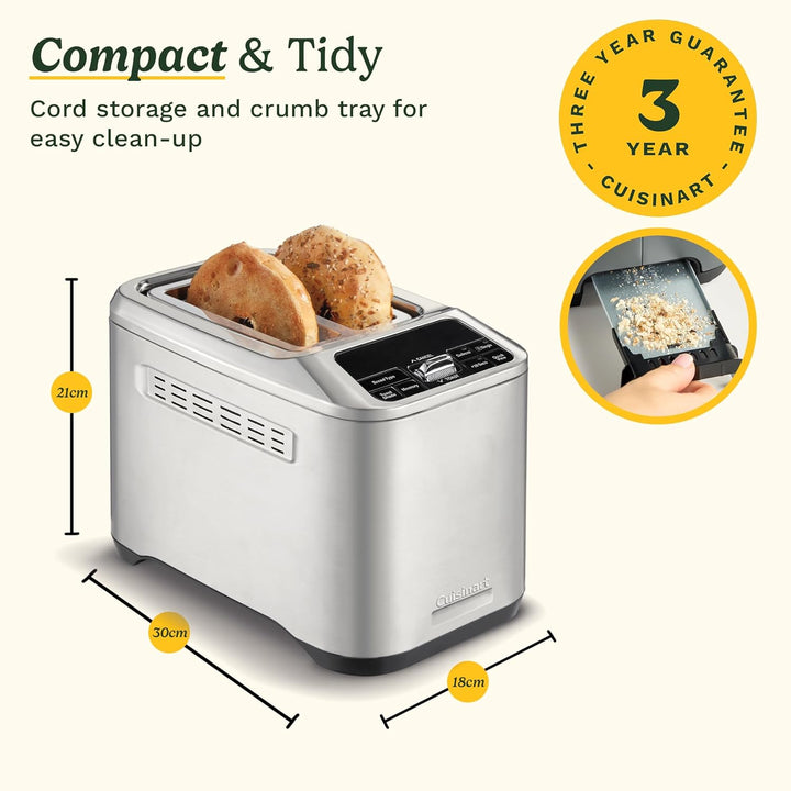 Cuisinart Smart Elite 2-Scheiben-Toaster | Extra lange Schlitze für handwerkliches Brot | Speichern