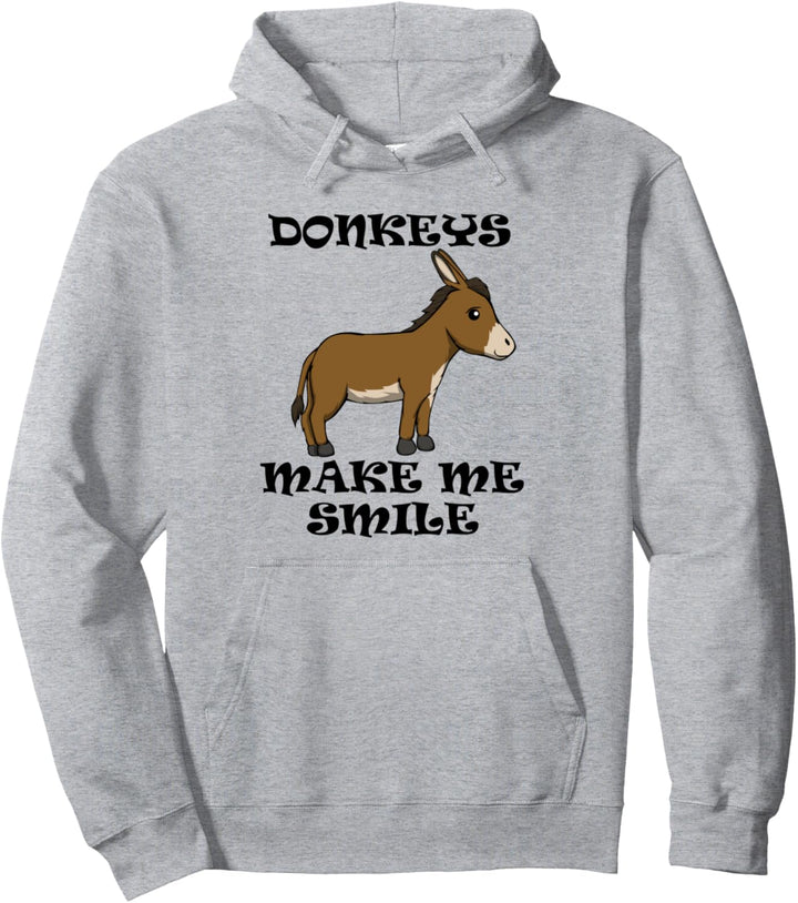 Esel bringen mich zum Lächeln Funny Mule Pullover Hoodie