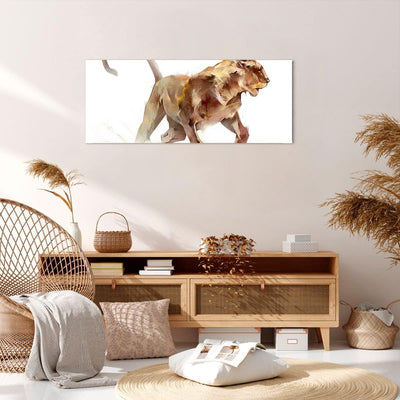 Panorama Bilder auf Leinwand 100x40cm Leinwandbild Tier Abstraktion Gross Wanddeko Bild Schlafzimmer