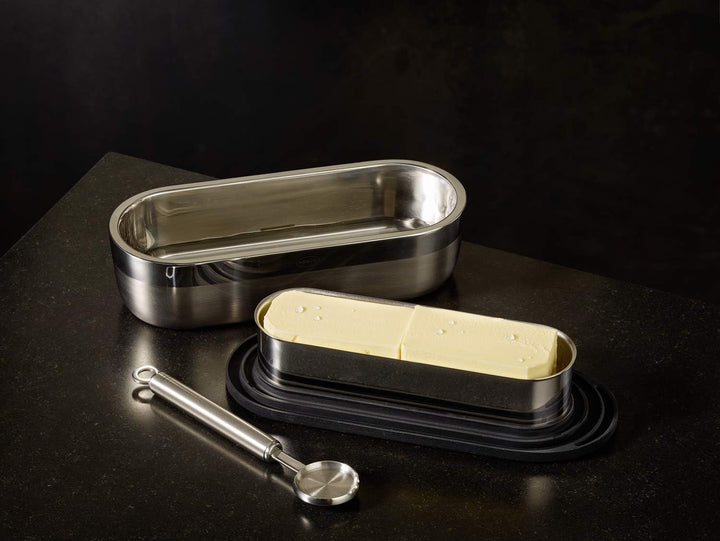 RÖSLE Butterdose Französisch, Hochwertige Butterdose zur Aufbewahrung und Servieren von Butter nach