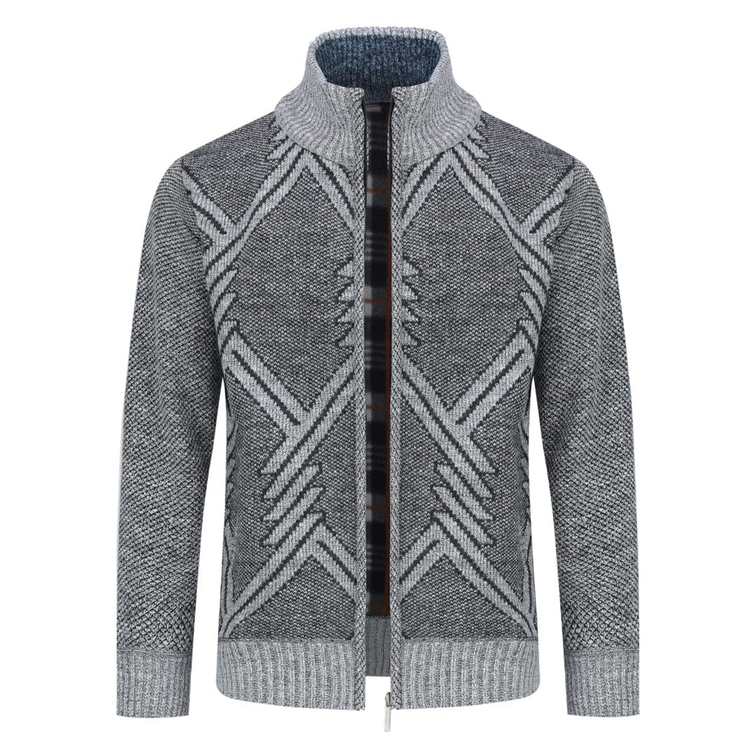 Sliktaa Herren Strickjacke Festival Cardigan Warm Trachtenjacke Mode Schlichter Pullover Langarm Swe