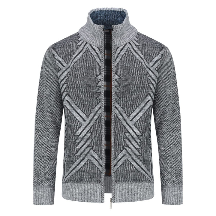 Sliktaa Herren Strickjacke Festival Cardigan Warm Trachtenjacke Mode Schlichter Pullover Langarm Swe