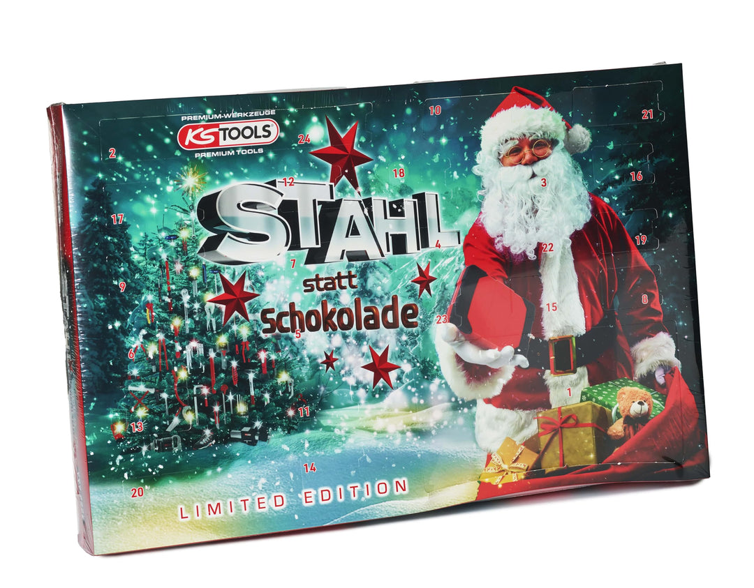 KS Tools Stahl statt Schokolade Adventskalender – 1/4" Torsions Bitsatz 42-teilig im Adventskoffer |