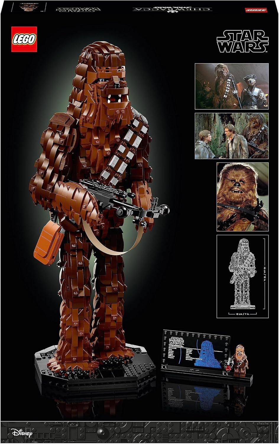 LEGO Star Wars Chewbacca, Wookie-Figur zum Sammeln, Bogenspanner, Minifigur und Infotafel, Die Rückk