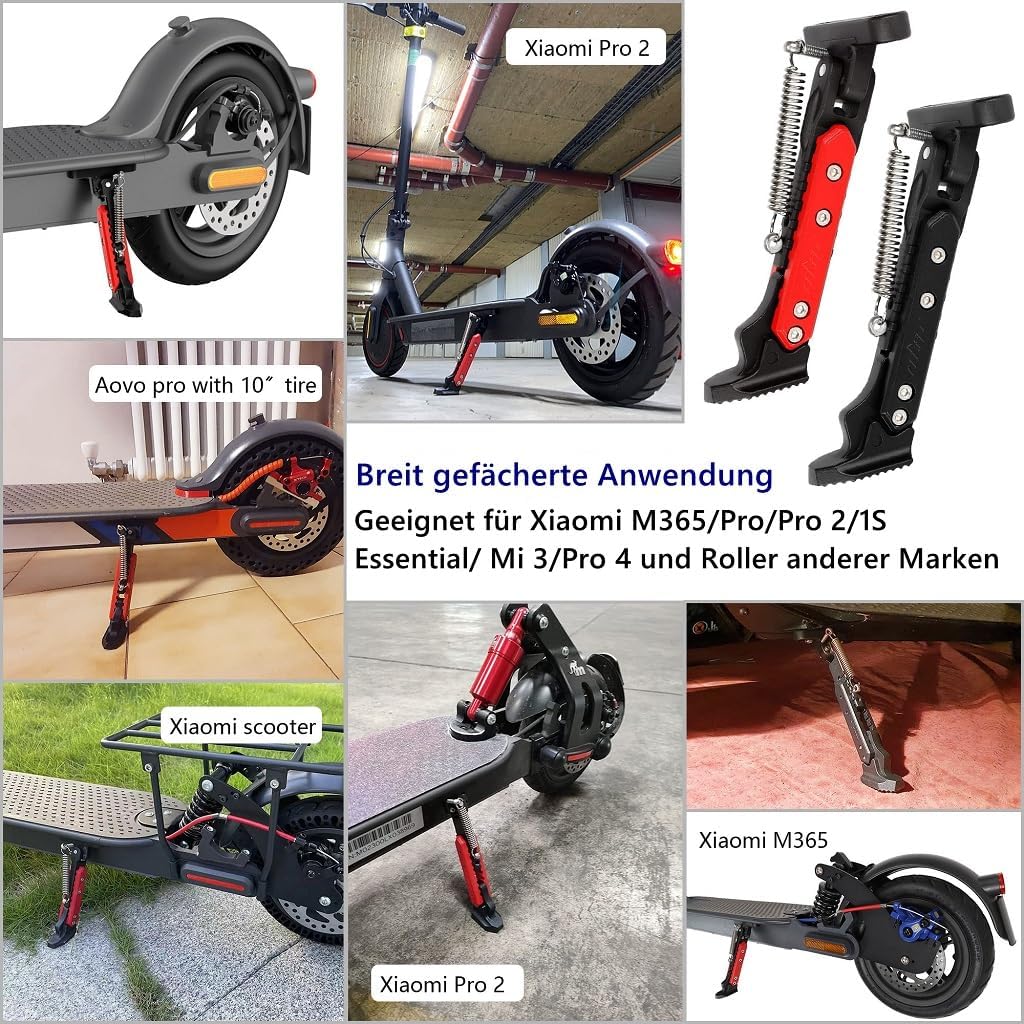 Natcoo E Scooter Ständer, Ausführung 2.0, Höhenverstellbar 142mm-170mm, für Xiaomi M365, Pro, Pro 2,