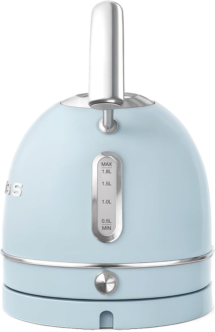 SWEISS Elektrischer Wasserkocher KTL6, Vintage, 1,5 l, kompakter Edelstahl, praktisch, 2200 W, schne