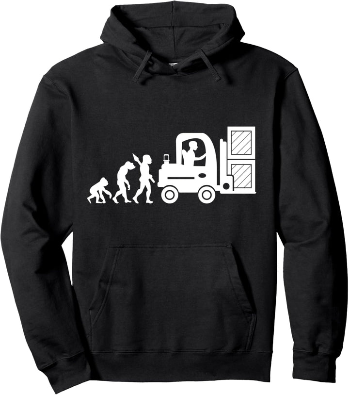 Stapler Fahrer Lagerist Gabelstapler Evolution Fun Arbeit Pullover Hoodie