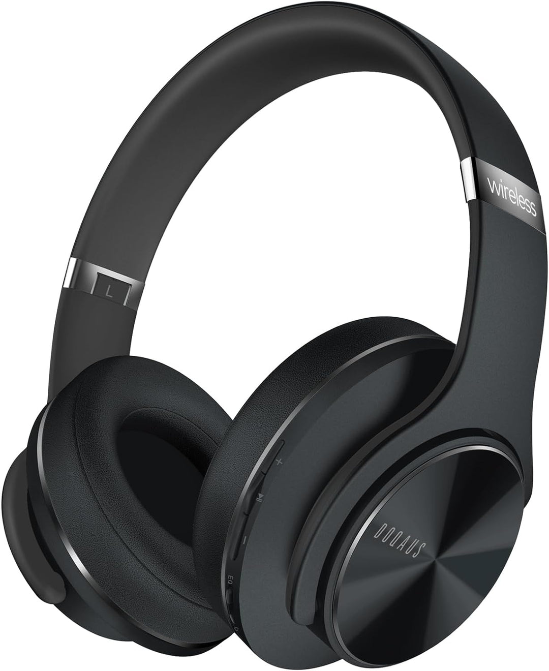 DOQAUS Bluetooth Kopfhörer Over Ear, [Bis zu 90 Std] Kopfhörer Kabellos mit 3 EQ-Modi, Dual 40mm Tre