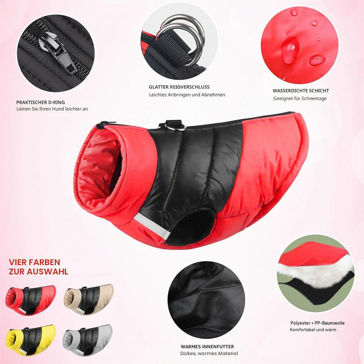 Idepet Haustier Hund Warm Mantel Jacke wasserdichte Kleidung Kleine mittlere grosse Haustier Hund Ka