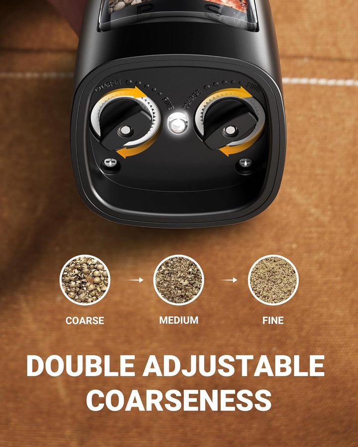 Sangcon 2 in 1 Salz und Pfeffermühle Elektrisch, Pfeffermühle USB-Aufladbarer,Automatische Einhandbe