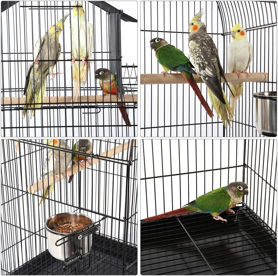 Yaheetech Vogelkäfig, Käfig, Vogelvoliere, Voliere mit Ständer für Grosssittiche und Papageien ca. 5
