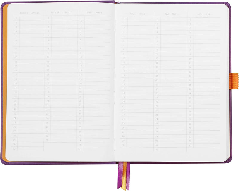 Rhodia 118579C Notizheft Goalbook (DIN A5, 14,8 x 21 cm, Dot, praktisch und trendige, mit festem Dec