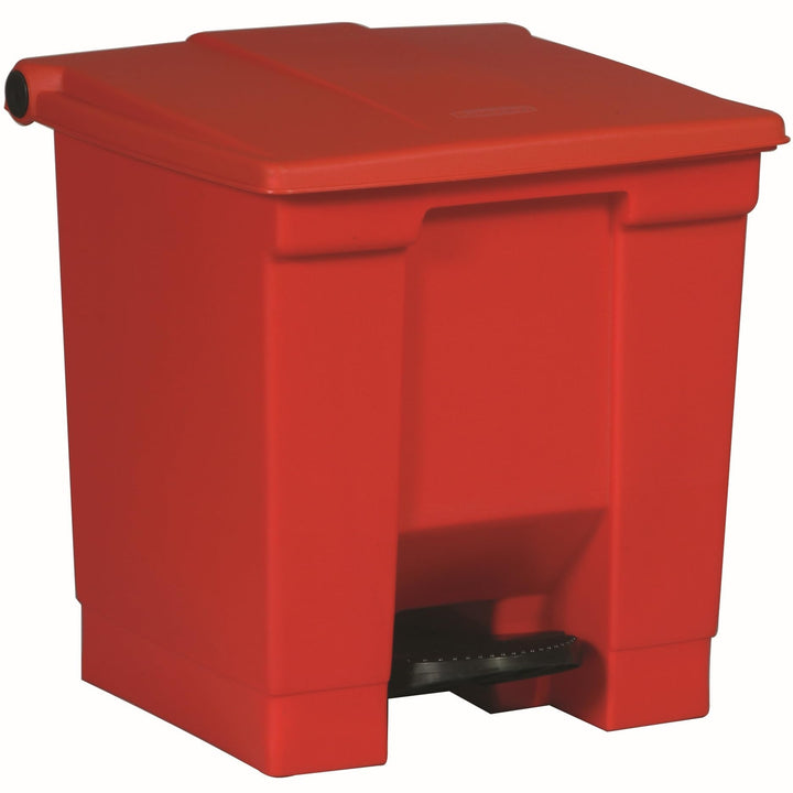 Rubbermaid Commercial Products 16 1/4x15 3/4x17 1/8 inch 8gal Step On Container - Red rot 45.0 x 50.