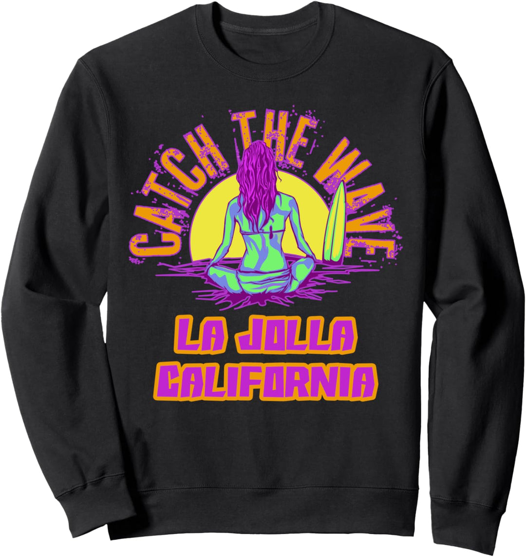 La Jolla Kalifornien Shirt Surfen Vaporwave Aesthetic Beach Sweatshirt