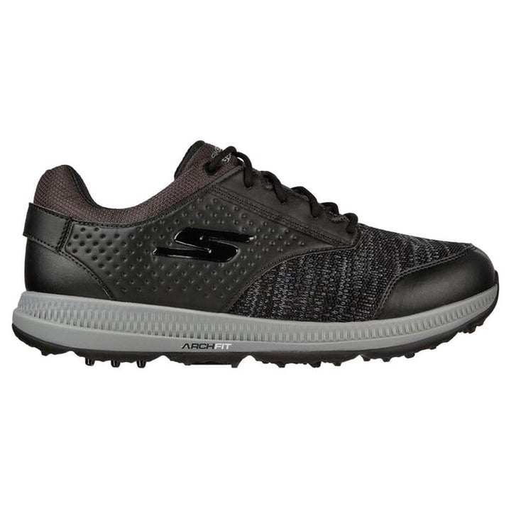 Skechers Herren Max Fairway 3 Arch Fit Spikeless Golfschuh Sneaker 46 EU Schwarzes Synthetik Textil