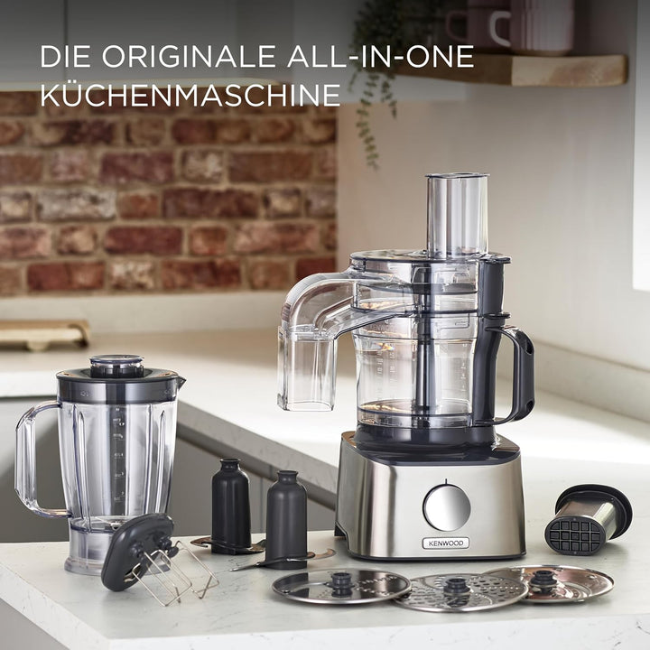 Kenwood MultiPro Compact FDM304SS – Kompakt-Küchenmaschine, 2,1 Liter, leistungsstarker Küchenhelfer