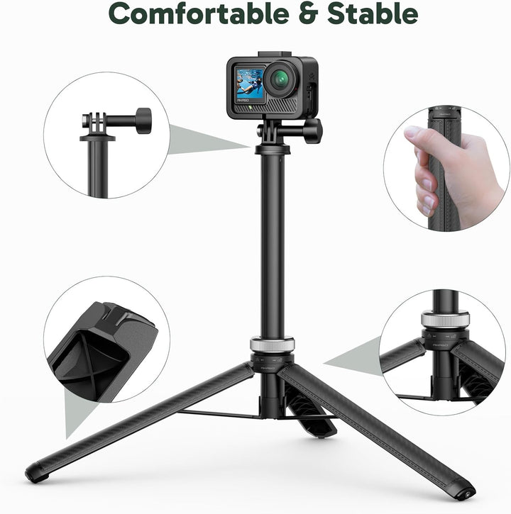AKASO Selfie-Stick, ausziehbar bis zu 160 cm, kompatibel mit AKASO EK7000/EK7000 Pro/Brave 4 Pro/Bra