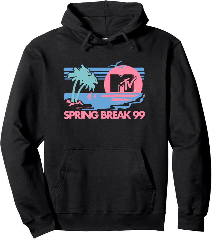 MTV Pastellfarben Beach Spring Break Logo Pullover Hoodie