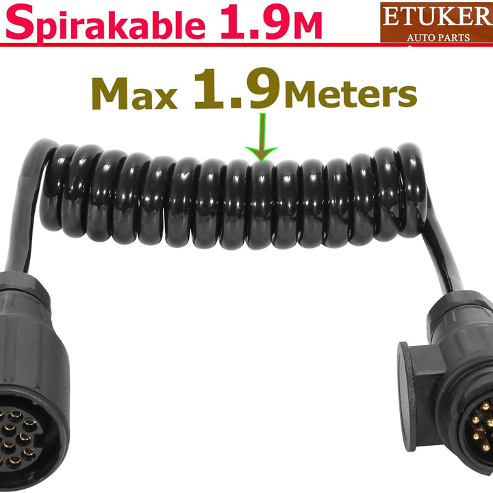 Anhänger Verlängerungskabel 13 Adrig Max.1.9M,13 auf 13 Adapter Anhänger Verlängerung Kabelverbinder