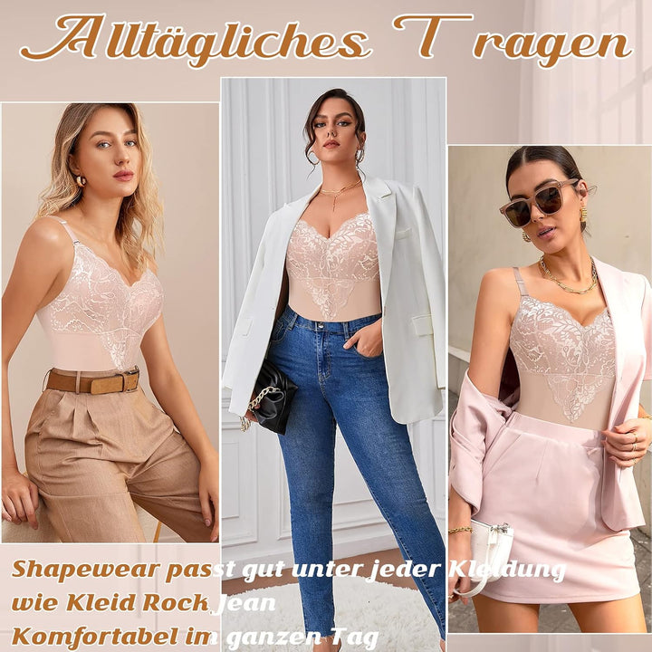 Shapewear Damen Bauchweg Body Shaper Miederslip Shaping Bodysuits Leicht Figurformende Unterwäsche U