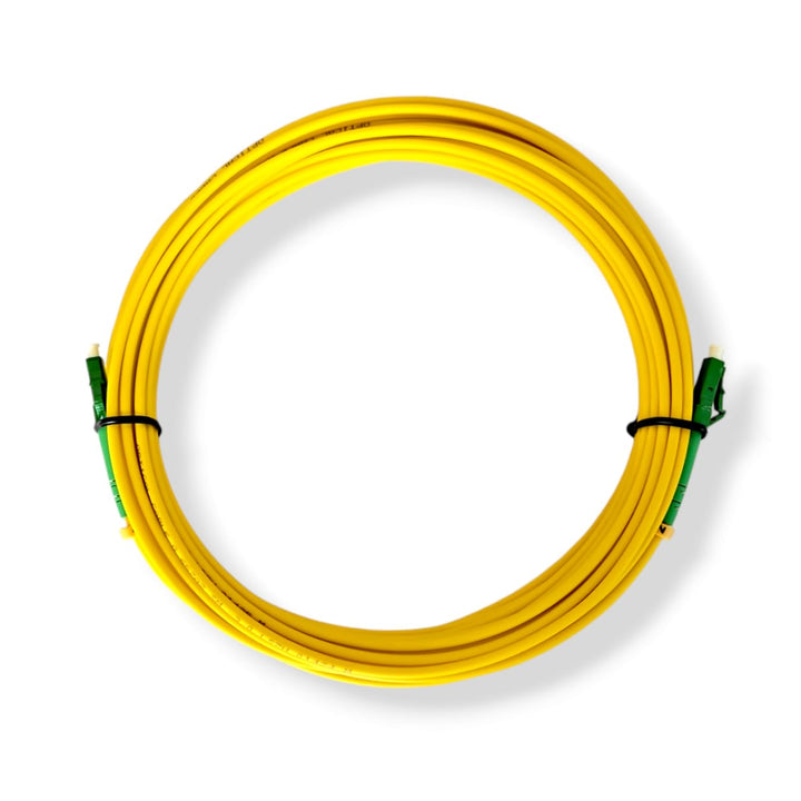 CONBIC® LWL Simplex 10m Glasfaserkabel LC/APC 8° zu LC/APC 8°, gelb, OS2 Patchkabel, 9/125μm, LSZH,