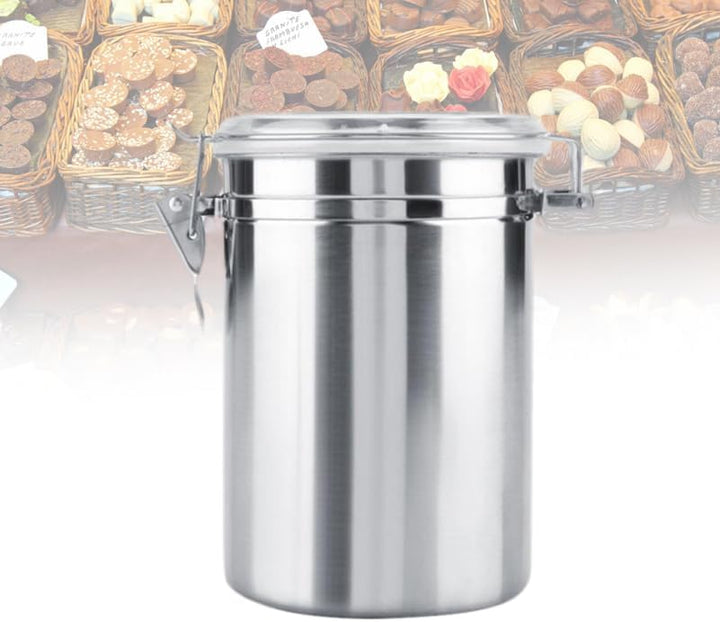 TOPBATHY Edelstahl Versiegelte Dosen 1062Ml Luftdicht Vorratsbehälter Für Kaffee Bohnen Snacks Tee K