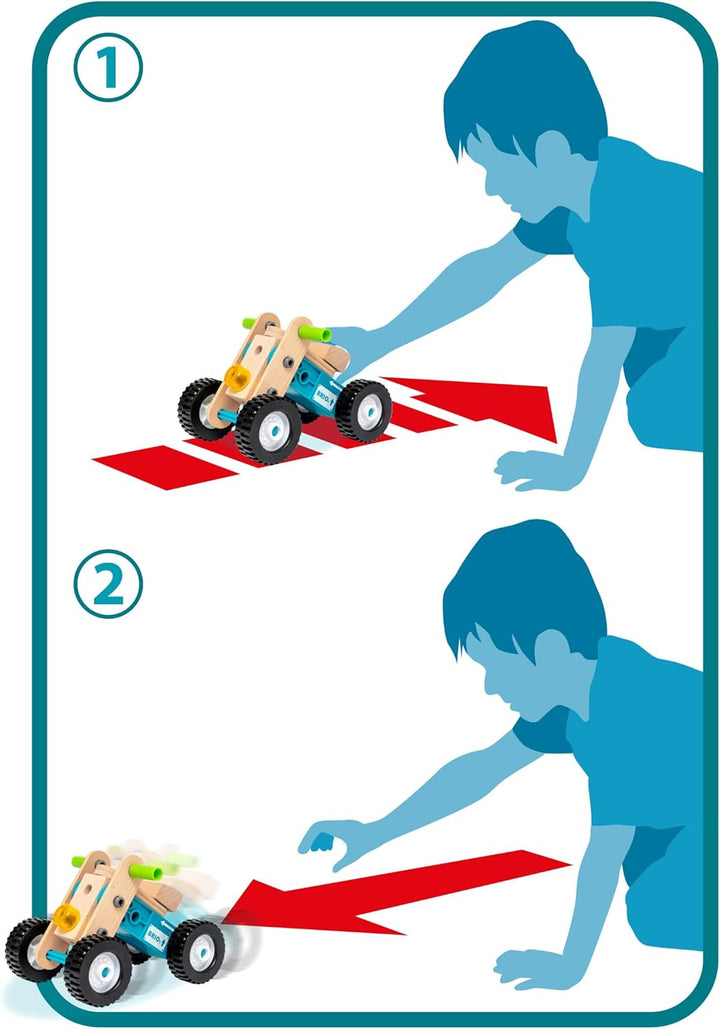 BRIO Builder 34595 Nachziehmotor-Konstruktionsset - Ergänzung Builder Konstruktionssystem, fördert d