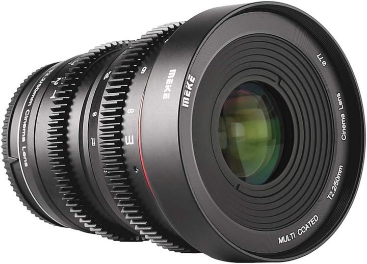 MEKE 50 mm T2.2 grosse Blende, manueller Fokus, 4K-Cine-Objektiv für Micro-Four-Thirds-Halterung, ko