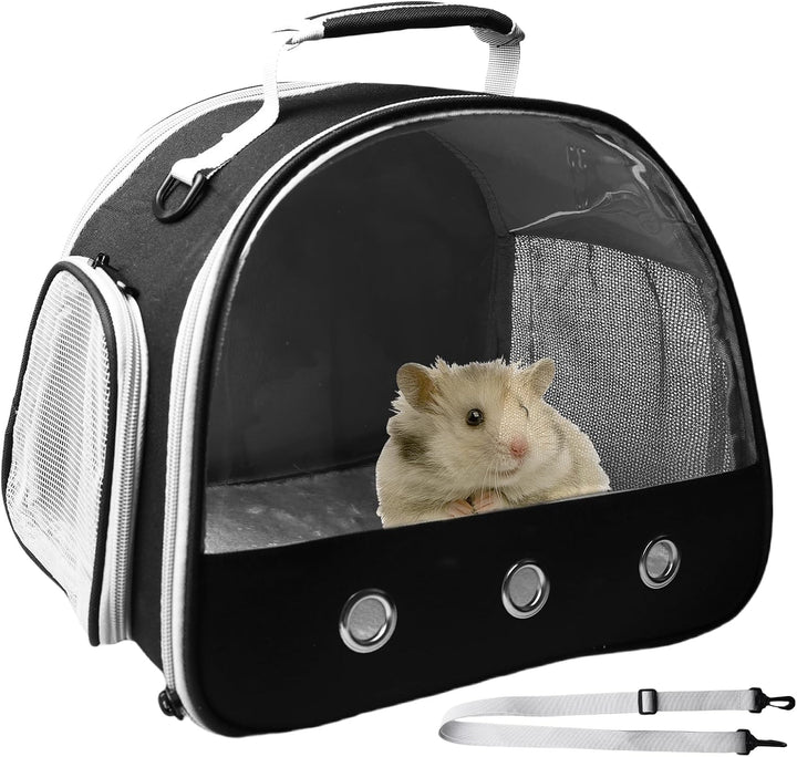 Transportbox Hamster, 30x25x25cm Transporttasche für Katze Hund, Kleintier Haustier-Tragetasche mit