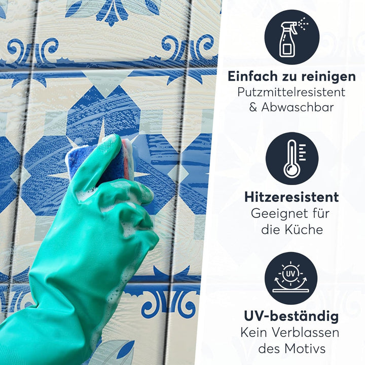 CREATISTO Klebefliesen Stickerfliesen Fliesenfolie - Stylische Sticker Aufkleber für Fliesen I Klebe