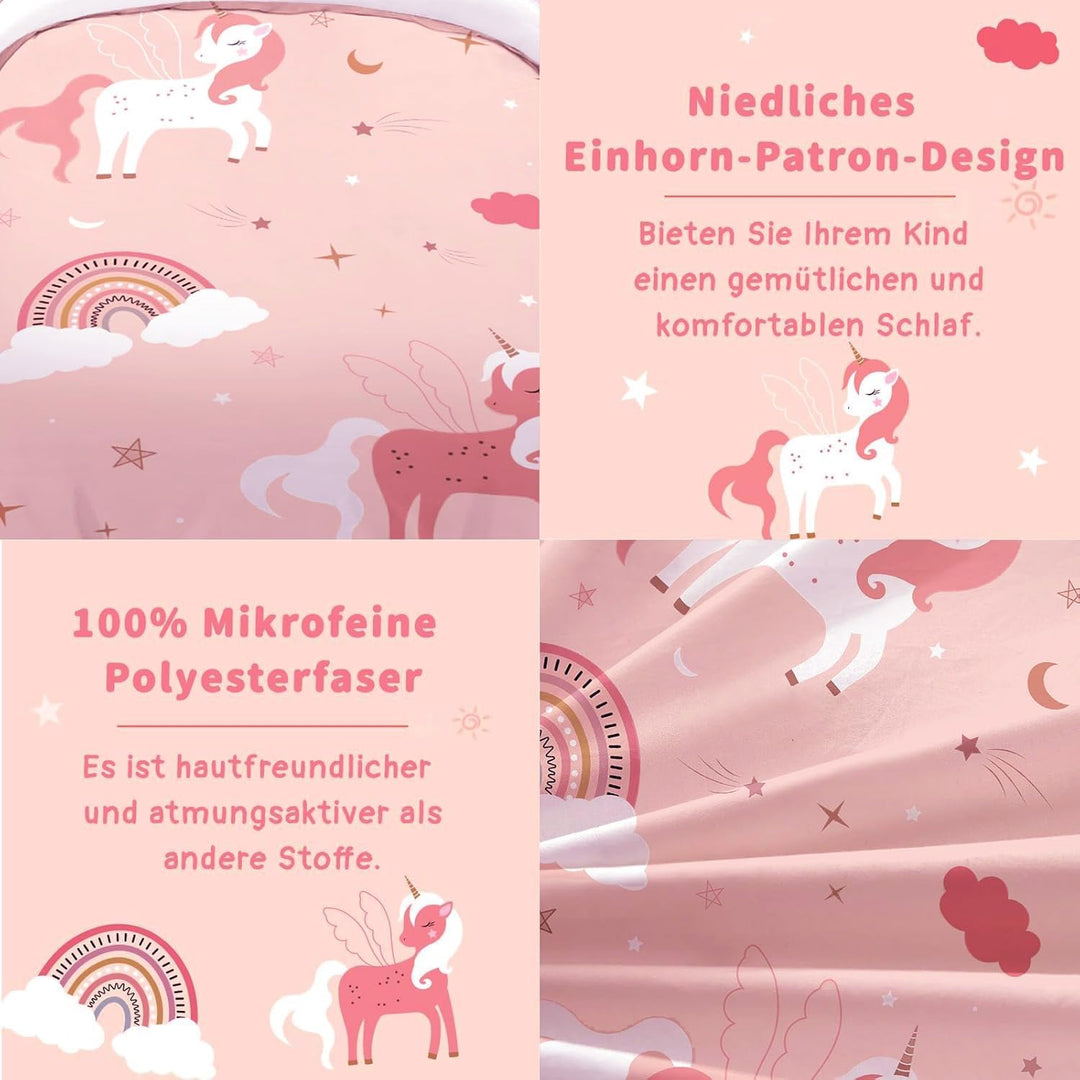 Blumen BettwäSche Kinder MäDchen Bettdecken Set 120x150cm with 1 Kissenbezug 40×60cm 2ps 3D-Druck We