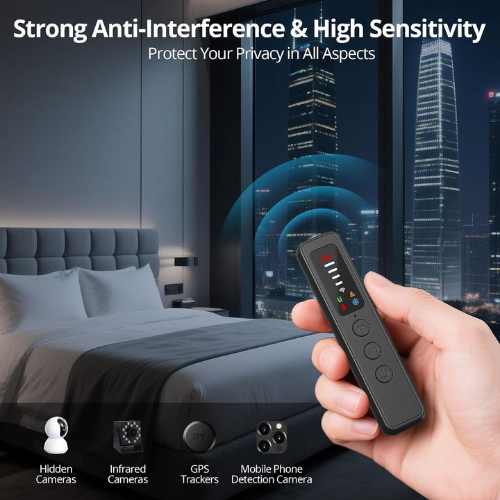 Wanzen Detektor, Versteckte Kamera Detektor, RF Wireless GPS Tracker Finder, Abhörgerätedetektor, An
