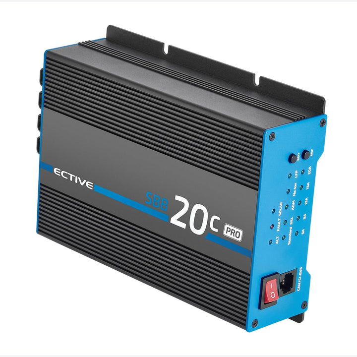 ECTIVE SBB 20C PRO Solar-Ladebooster 20A 12V auf 12V – Einstellbarer DC-DC Battery-to-Battery Ladebo