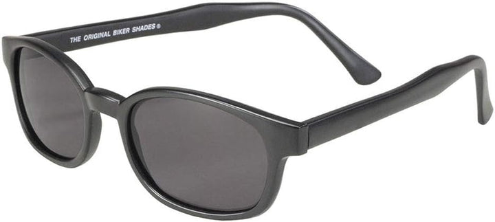 KD's - Sportliche und Motorrad-Sonnenbrille, mattschwarz, X 10010 – Herren & Damen - Smoke - Schwarz